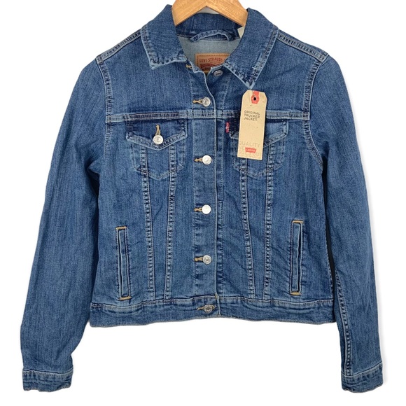 Levi's Jackets & Blazers - Levi’s Original Trucker Jacket Medium Blue Button Up Jean Jacket